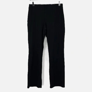 Eileen Fisher Stretch Knit Pull On Straight Leg Pants in Black - Size XS